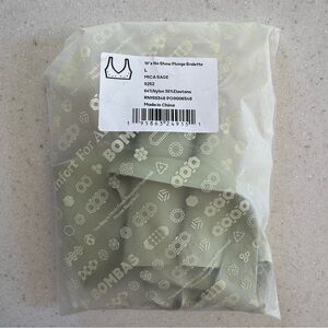 Bombas No Show Plunge Bralette, Large, Sage, NWOT